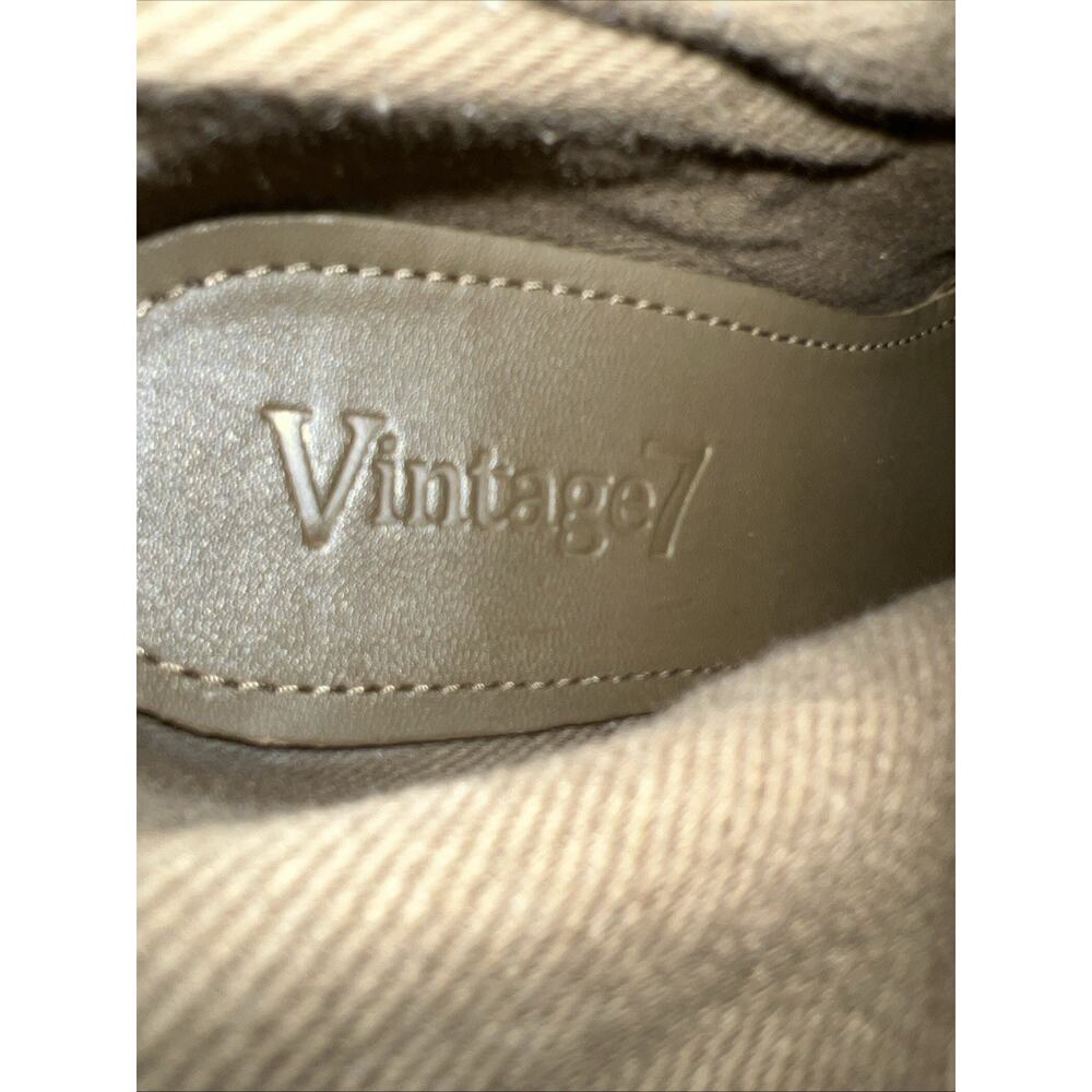 Vintage 7 Alameda Ankle Boot Womens 7.5 Brown Leather Back Zip Harness Western - Picture 5 of 13